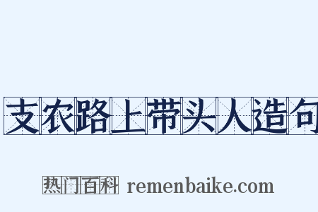 支农路上带头人造句是什么意思的图片